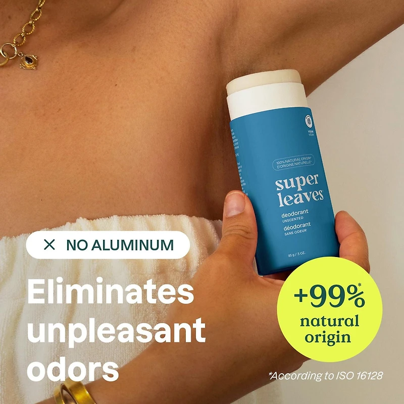 ATTITUDE super leaves, Déodorant Zéro Plastique, Sans Odeur, 85 g