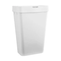 Poubelle de cuisine Rubbermaid de 46 litres à couvercle tactile, conteneur blanc 12,2 gallons