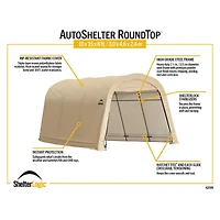 ShelterLogic AutoShelter Roundtop 10 x 15 x 8 ft Sandstone AutoShelter Roundtop