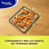 Reynolds Kitchens Pre Cut Parchment Sheets 40ct, Unbleached Compostable Parchment Paper, 40-count, 11x12 in