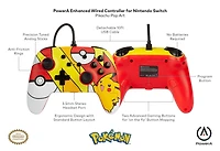 Manette câblée améliorée PowerA Pokémon pour Nintendo Switch,  Pikachu Pop Art