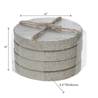4PC Terrazzo Stone Round Coaster 4X4