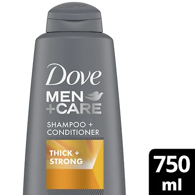 Dove Men Care Thick and Strong Fortifying Shampoo and Conditioner, 750ml Shampoo + Conditioner