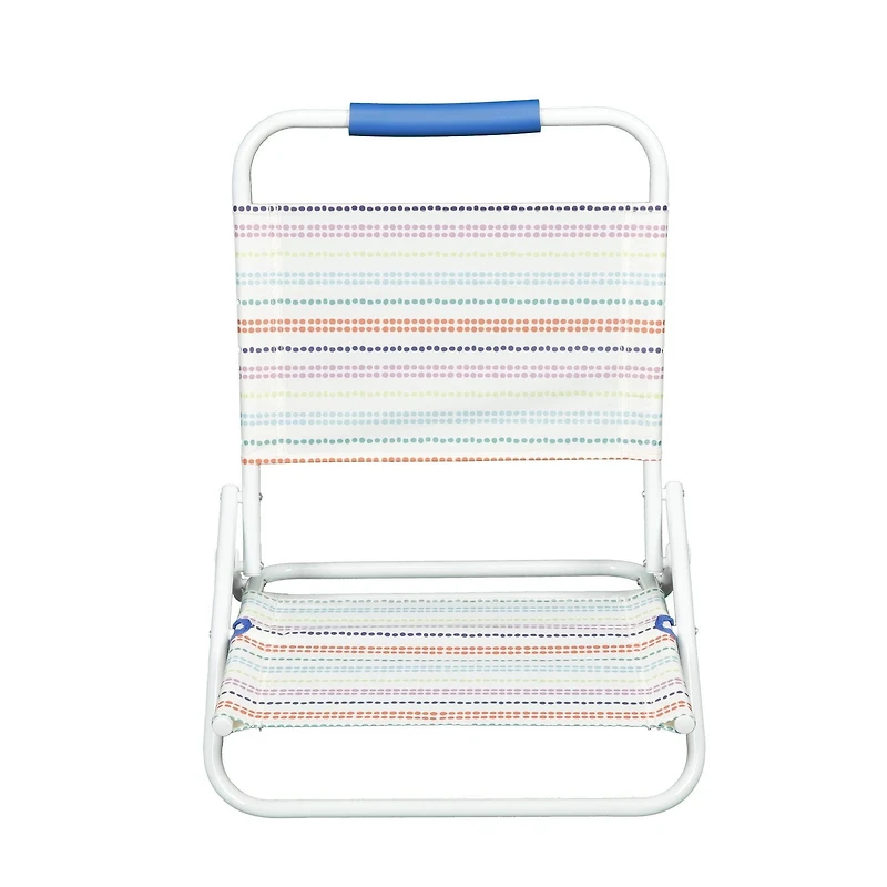 Mainstays Beach Sand Chair, Dots, Nouveau, 50% Polyester recyclé