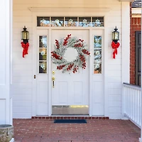 Holiday Time 20IN Frosted Pine With Red Berries Wreath