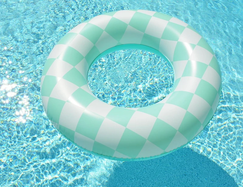 Bluescape 37.4" Checkered Pool Swim Ring