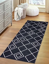 ECARPET Washable Geometric Area Rug & Runner for Living Room, Bedroom, Kitchen, Hallway