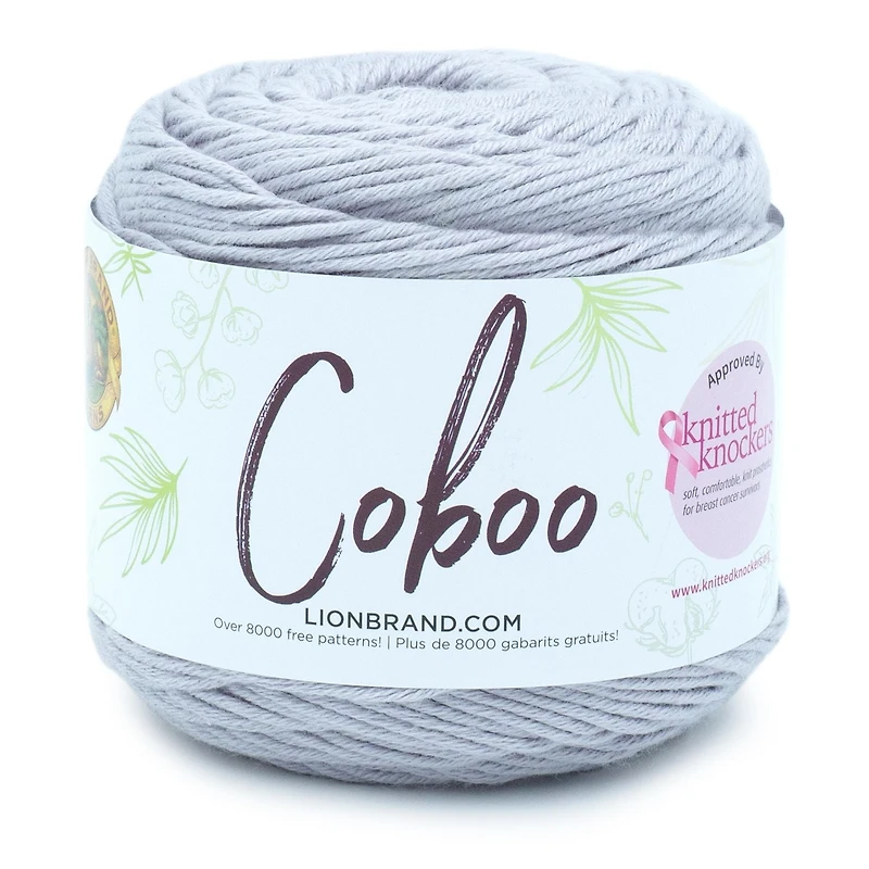 Lion Brand Yarn  835-149 Coboo Argent Fil de fibre naturelle