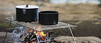 Grille de camping pliante en acier nickelé moyenne de Coghlan's - Grille légère et portable pour le camping et la randonnée