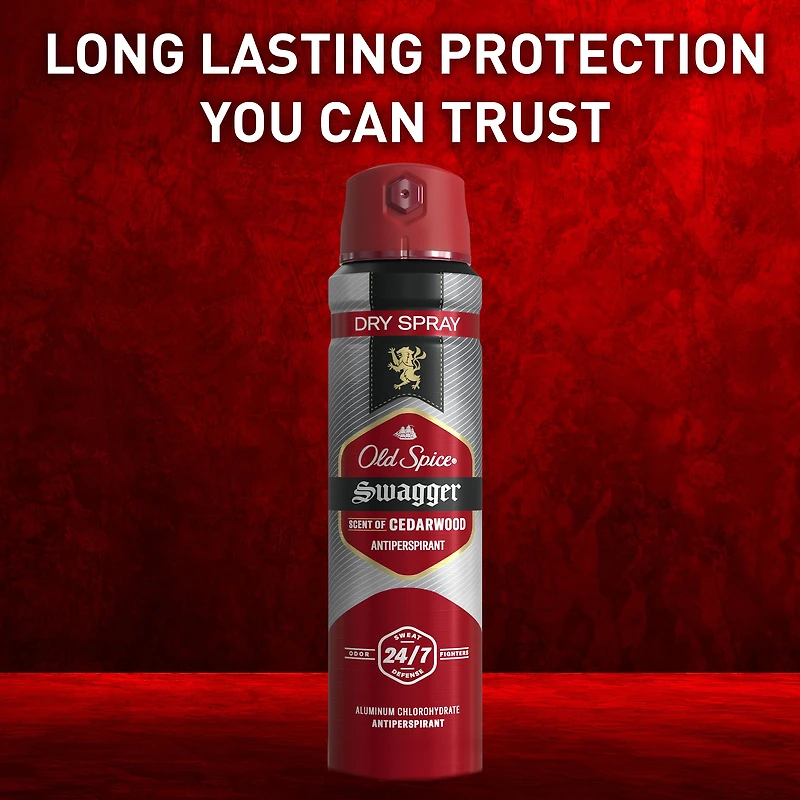 Old Spice Men's Antipespirant & Deodorant Invisible Dry Spray, Swagger Scent