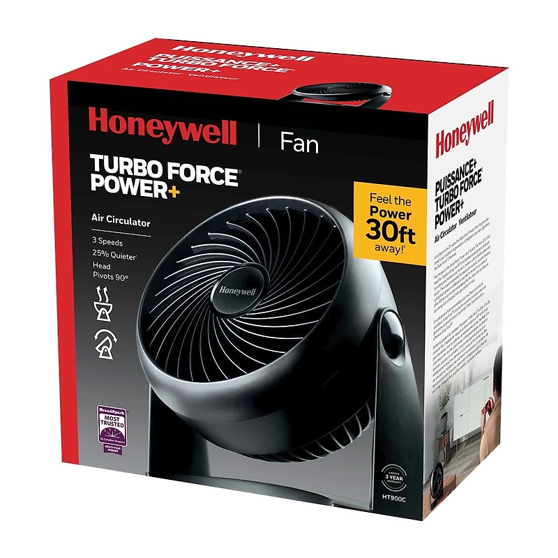 TurboForceᴹᴰ ventilateur HT900C Honeywell Ventilateur de 7 po