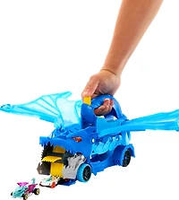 Hot Wheels City Hot Wheels Ultimate Dual Dragon Transporter & 2 1:64 Scale Toy Cars