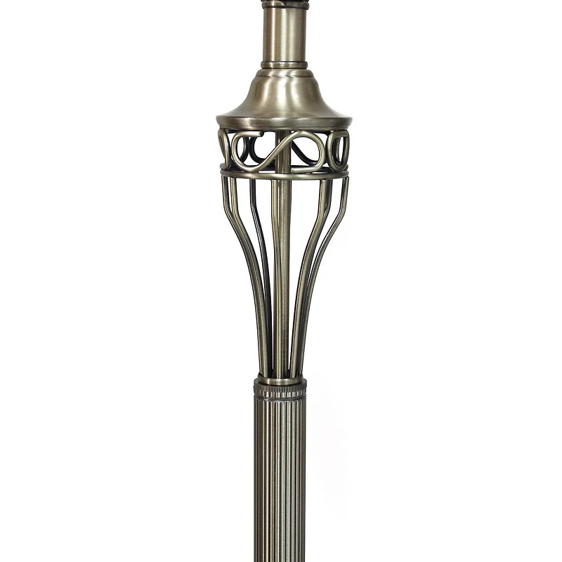 Ensemble de trois lampes Elegant Designs en laiton antique (2 lampes de table, 1 lampadaire)