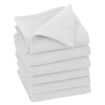 Serviette à vaisselle FabStyles Broadway gaufré, lot de 6, coton filé à l'anneau, absorbant