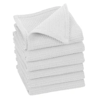 Serviette à vaisselle FabStyles Broadway gaufré, lot de 6, coton filé à l'anneau, absorbant