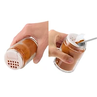 TRUDEAU™ STAK™ Rotating Seasoning Station, Spice Rack,  12 Glass Bottles, 12 Must-Have Spices Included