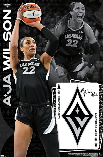 WNBA Las Vegas Aces - A'ja Wilson 24 Wall Poster, 22.375" x 34"