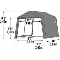 ShelterLogic Shed-in-a-Box 10 x 10 x 8 ft Grey Shed-in-a-Box