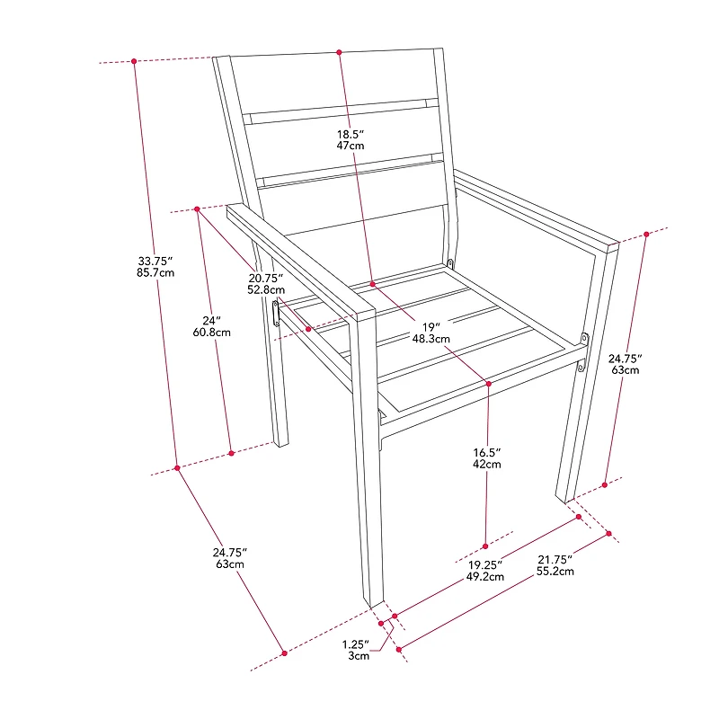 Ensemble de salle à manger de patio CorLiving Gallant 3 pièces en aluminium argenté et polybois taupe avec table carrée