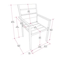 Ensemble de salle à manger de patio CorLiving Gallant 3 pièces en aluminium argenté et polybois taupe avec table carrée