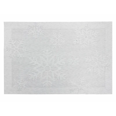 Vinyl Placemat (Snowflakes) (Argent) - Set of 12