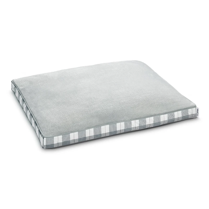 Grand lit à soufflets pour chien Vibrant Life Deluxe, 42" carreaux gris et blanc