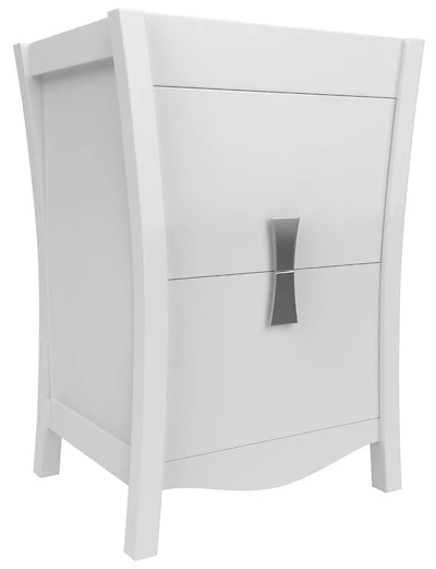 23 pouces W 18 pouces. D Base de meuble-lavabo en placage de bois de bouleau moderne seulement en blanc AI-18268