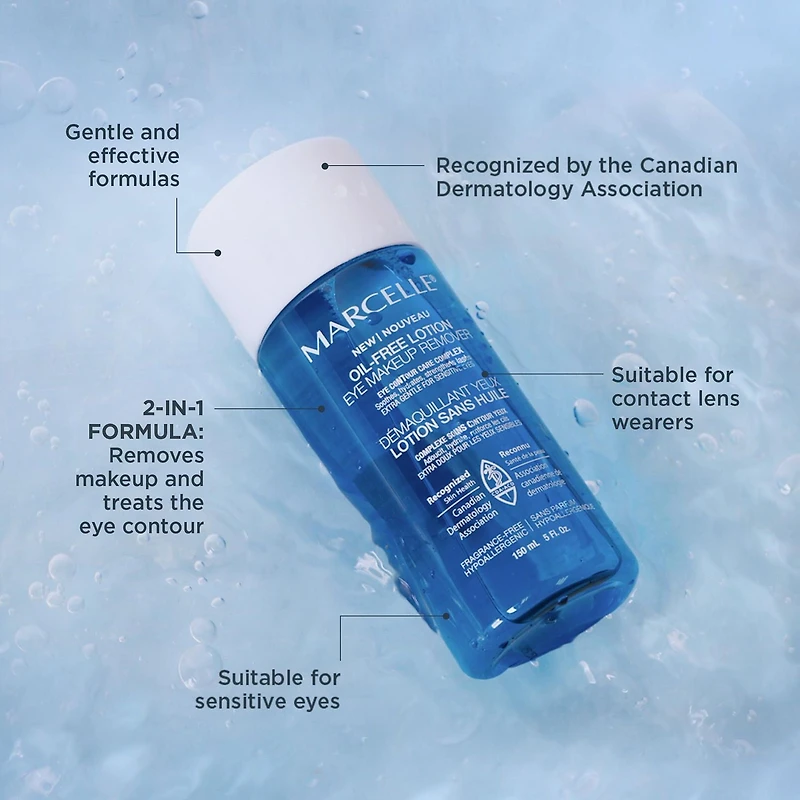Marcelle Gentle Eye Makeup Remover, New eye contour care complex, 150 mL
