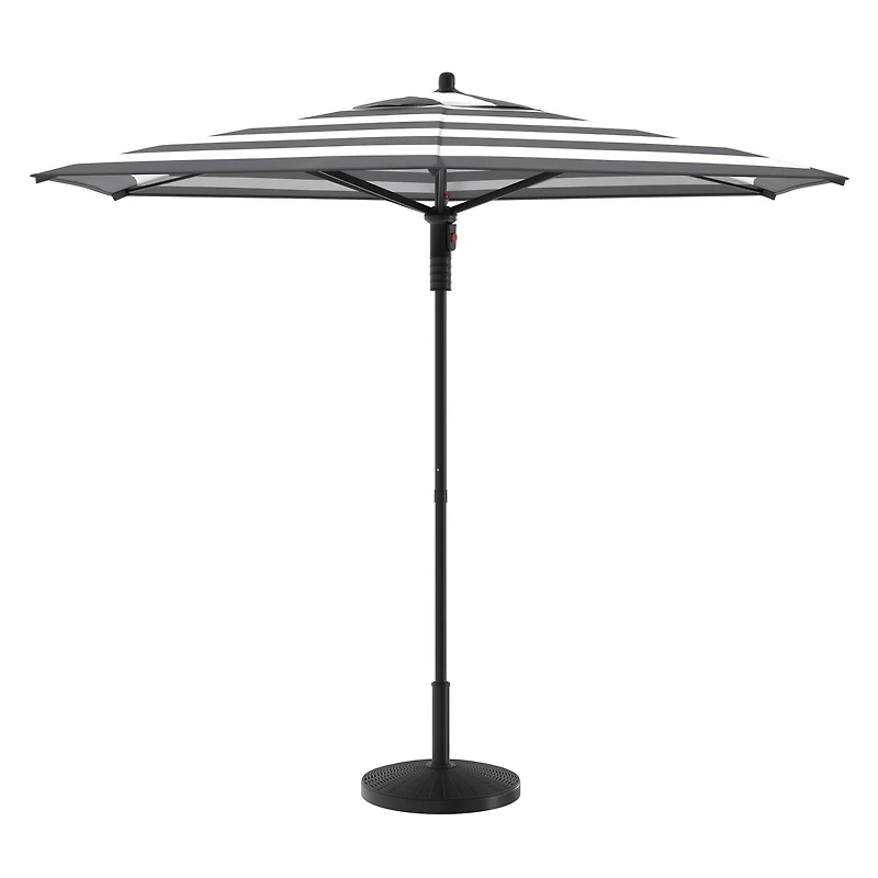 HOMETRENDS 7.5 ft. Round Push-Up Market Patio Umbrella, Fade-resistant fabric