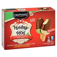 Chapman's Holiday Moments Gingerbread & Mint Ice Cream Bars in a Box, 8 x 55mL