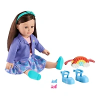 Ma vie comme...Ensemble d’accessoires pour poupées de 45,7 cm avec sac à bulles et chaussures bleues Accessoires à la mode pour poupées