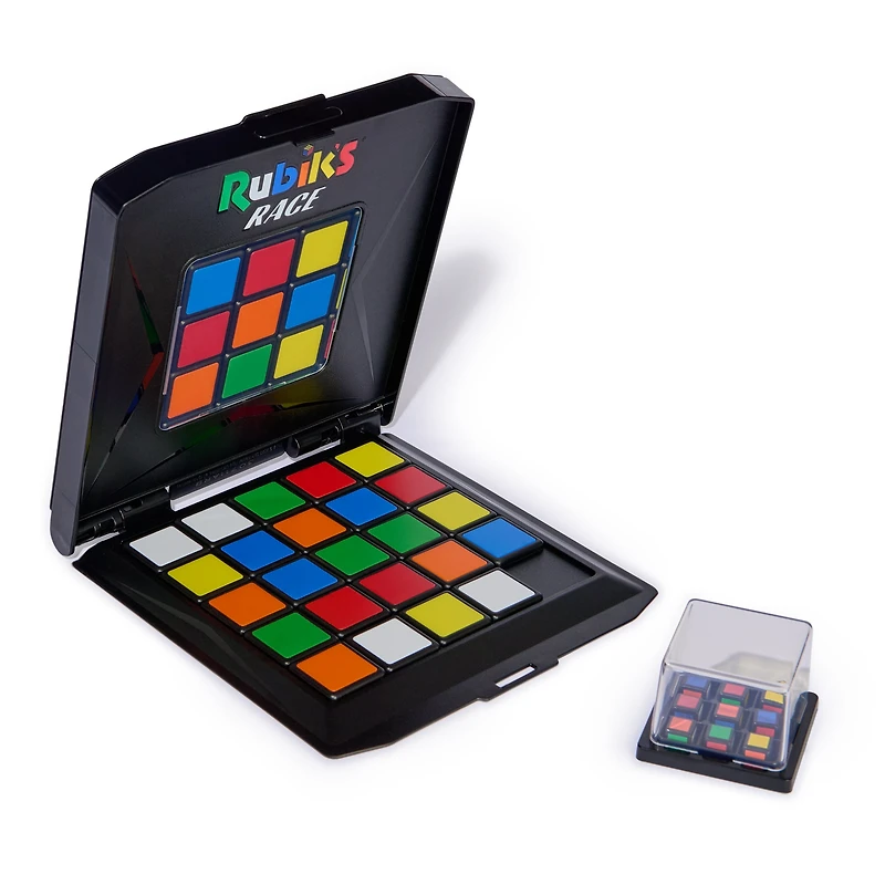 Rubik’s Race, Classic Fast-Paced Strategy Sequence Brain Teaser Travel Board Game Two-Player Speed Solving Face-Off, for Adults & Kids Ages 7 and up, Packaging May Vary