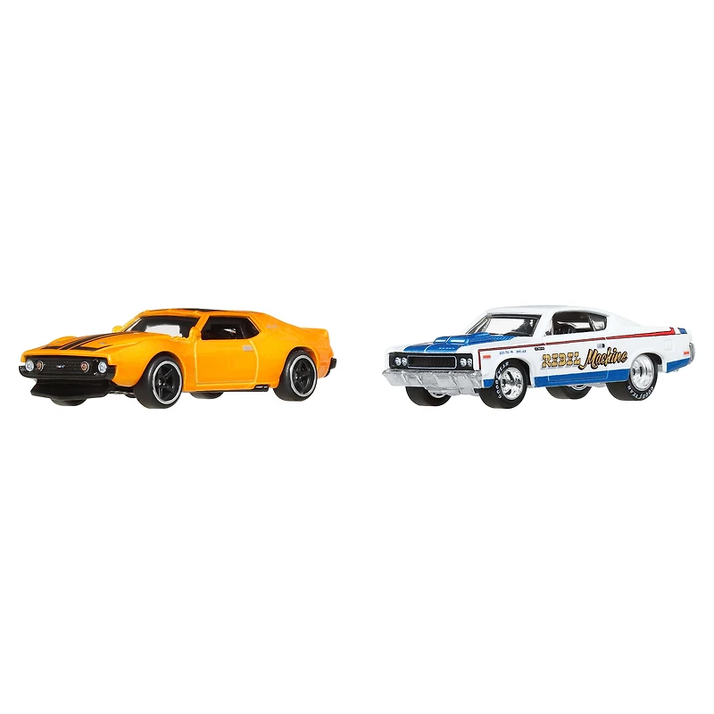 Hot Wheels Car Culture Coffret Premium 2 véhicules, 71 AMC Javelin - Exclusivité Walmart