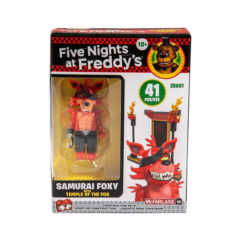 McFarlane Five Nights at Freddy's Le Temple du Renard avec Samurai Foxy Ensemble Micro