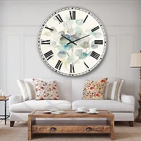 Designart 'Eucalyptus leaves I' Traditional wall clock