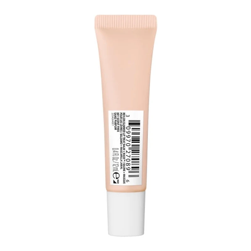 Revlon Glimmer Lip Treat Balm + Mask for Dry Lips, Overnight, 001 Scent Free, 0.4 fl oz