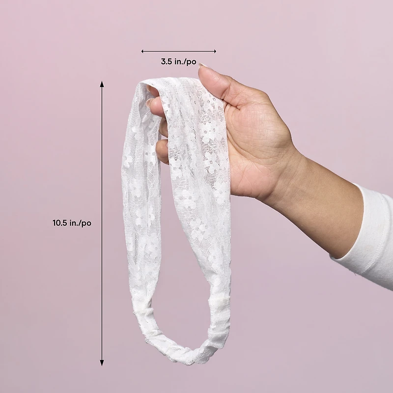 Paquet de 1 bandeau en dentelle Scunci