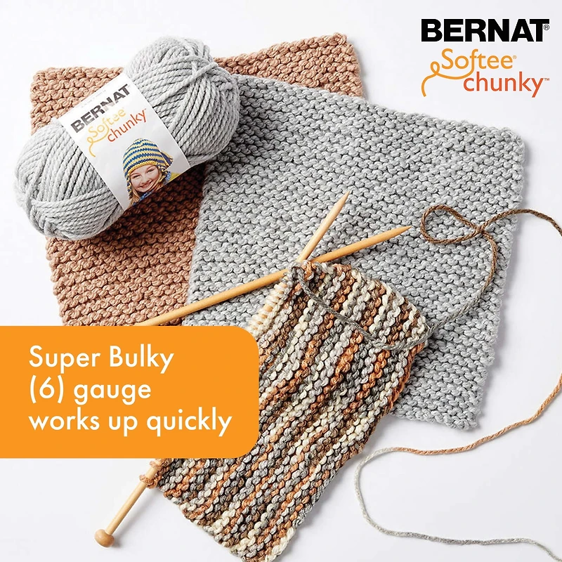 Bernat® Fil Softee® Chunky™, Acrylique #6 Super Volumineux, 3,5oz/100g, 108 Yards Fil acrylique #6 super volumineux