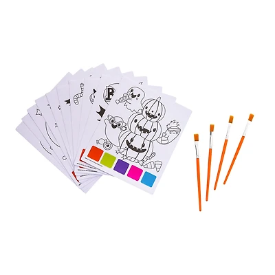Magic Paint Posters, 10 Paper Sheets with 4 Brushes, Ages 3+, Party Favors, by Way to Celebrate