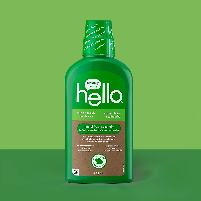 hello super frais rince-bouche 473 ml