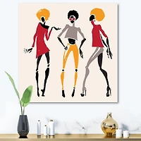 Designart Silhouettes de femmes afro-américaines I Art mural sur toile