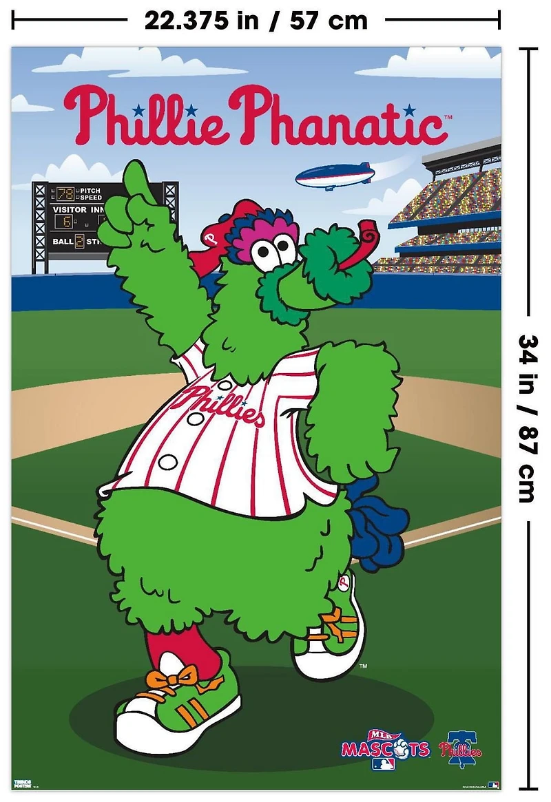 MLB Philadelphia Phillies - Phillie Phanatic Wall Poster, 22.375" x 34"