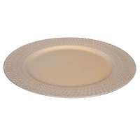 Plaque De Chargeur (Tresses) (Champagne) (13 ") - Ensemble De 6