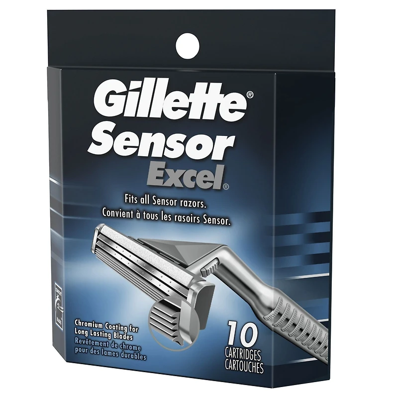 Cartouches de rechange pour rasoir pour hommes Gillette Sensor Excel 10 cartouches