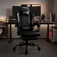 Chaise de jeu ergonomique GTRACING GTWD-200 avec coussins réglables et repose-pieds