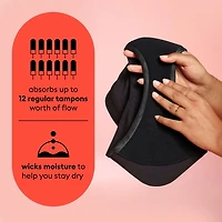 Culotte confortable pour tous les jours Thinx for All Women, sous-vêtement pour les règles contre les fuites, taille grande, noir THINX UW LRG1