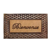 Bienvenue Rubber And Coir Brush Door Mat