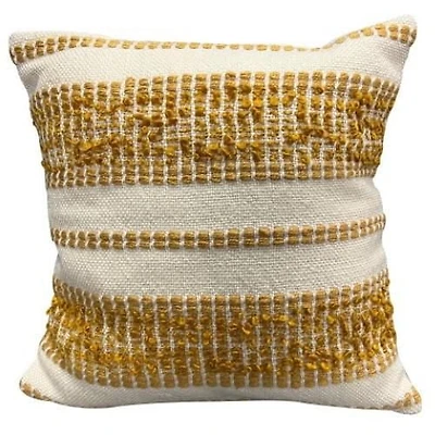 Mineral striped cushion 18''x18'' - Yellow