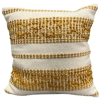 Mineral striped cushion 18''x18'' - Yellow