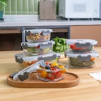 Mainstays 12 PCS Set récipient de stockage de nourriture en verre mélangé